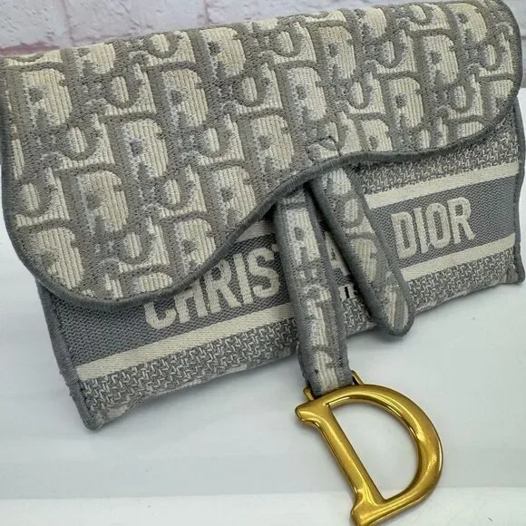 Authentic Dior Saddle Oblique Gray Belt Crossbody Bag - Picture 3 of 14